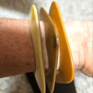 Vintage Style Brown and Tan Bangles